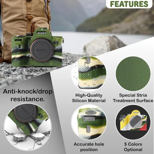 Miniatura 2 de Funda protectora de silicona para cámara réflex digital Sony A7SIII A7siii A7siii A7S3, jaula desmontable, a prueba de golpes, a prueba de polvo