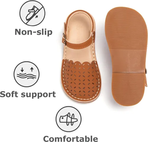 Miniatura 115 de THEE BRON Sandalias cómodas para niñas, zapatos para niños, sandalias rellenas