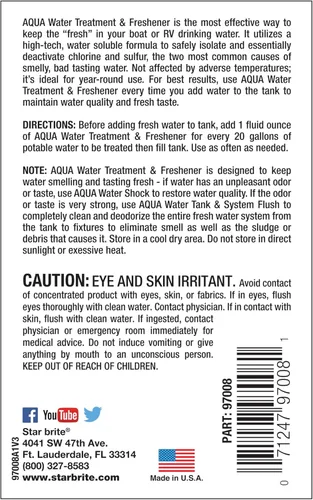 Miniatura 3 de STAR BRITE Ambientador de agua Aqua - Trata y mantiene agua potable de sabor fresco superior en barcos, caravanas y sistemas potables