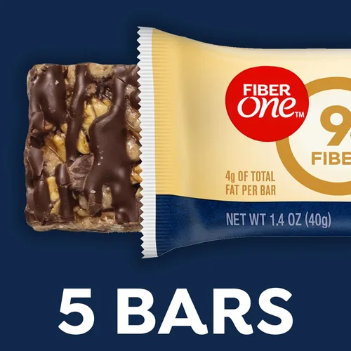 Miniatura 3 de Fiber One Barras masticables, avena y chocolate, aperitivos de fibra, 5