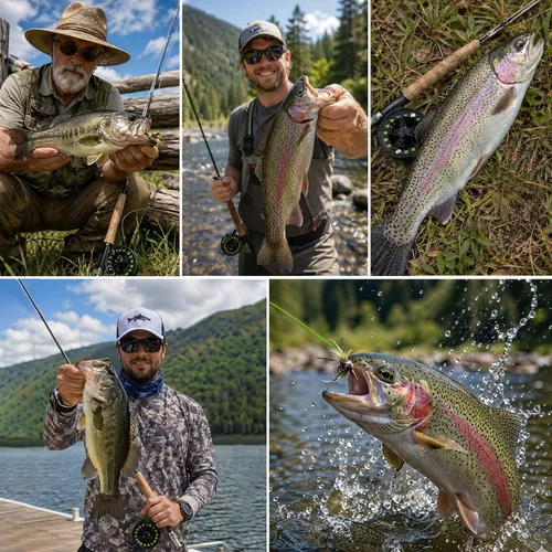 Miniatura 7 de TOPFORT Combo de caña y carrete para pesca con mosca, kit de inicio de 4 piezas, caña ultraportátil ligera de grafito, paquete completo de inicio