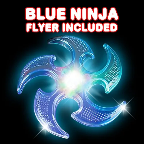 Miniatura 3 de ArtCreativity Juego de estrellas ninja voladoras iluminadas, 2 estrellas lanzadoras de goma con baterías, juguetes interactivos para niños ninja