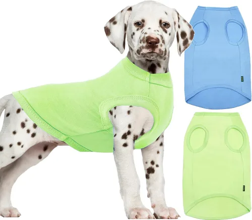 Miniatura 25 de Camisa azul en blanco para perros,Camisetas grandes para perros y niñas,Camiseta lisa de bulldog francés,L azul real Azul y Royal