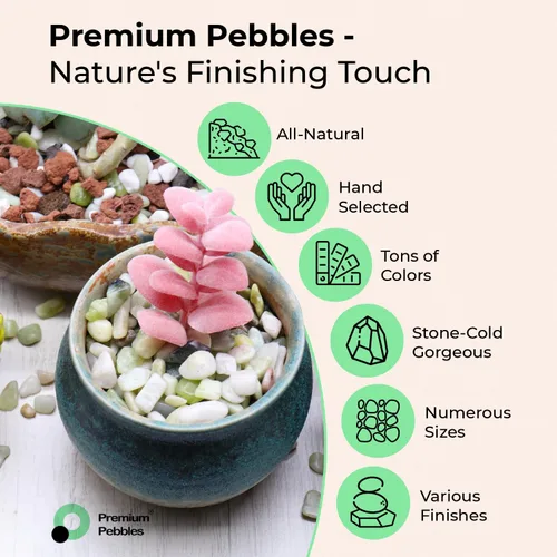Miniatura 2 de Piedras para plantas. Piedras pulidas decorativas de jade verde. 3/8 pulgadas - 10 libras para plantas, jardín, paisajismo, manualidades, JADE VERDE