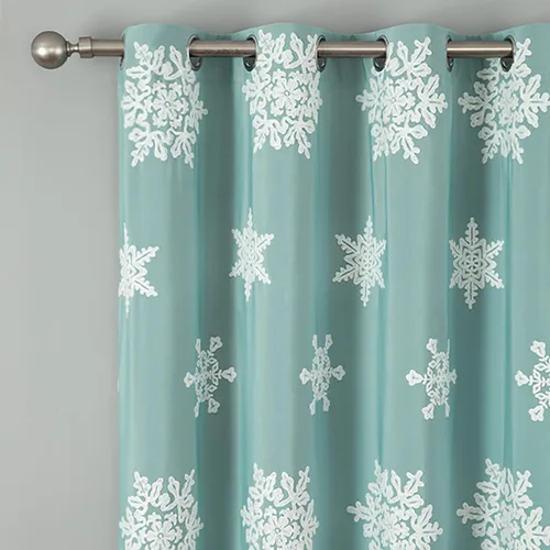 Miniatura 29 de VOGOL - Cortinas con ojales bordadas con patrón floral elegante de lino sintético, 2 paneles, 60% opacas con aislamiento térmico, cortinas pesadas
