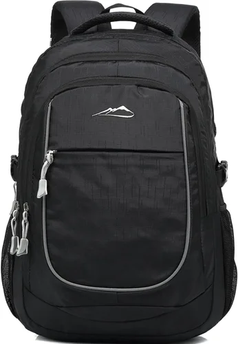 Miniatura 9 de ProEtrade Mochila para universidad, viajes, negocios, senderismo, apta para laptop de hasta 15.6 pulgadas, Negro, 15,6 pulg., Mochilas Daypack