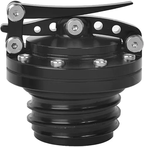 Tapa de tanque de combustible de liberación rápida en negro para motocicleta, para Harley Sportster XL 1200 883 X48 Dyna Touring 1996 y posteriores