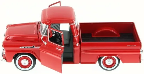 Miniatura 3 de Chevrolet 1958 Apache Fleetside Pickup Truck Rojo 1/24 por Motormax 79311