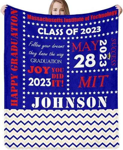 Miniatura 24 de Manta de sofá de graduación personalizada con imagen, manta personalizada para graduados para clase de 2023, personalizable con cualquier palabra