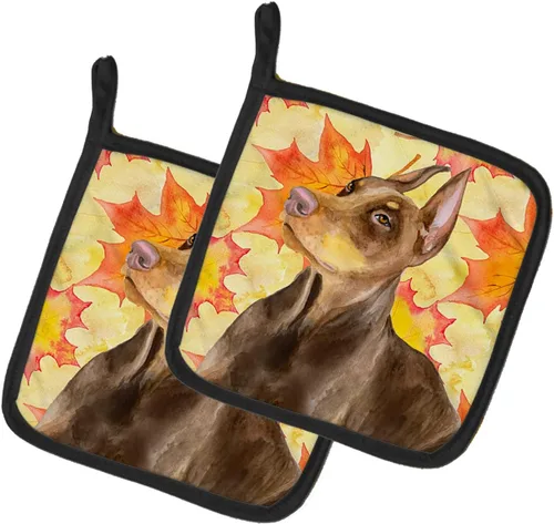 Miniatura 273 de Caroline's Treasures BB9655PTHD - Juego de soportes para ollas de cocina resistentes al calor, almohadillas calientes para horno, 7 1/2 x 7 1/2