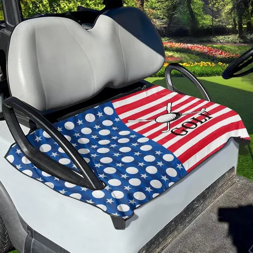 Miniatura 41 de Suobstales Fundas de Asiento para Carrito de Golf/Toalla de Asiento, Almohadillas de Asiento Transpirables para Carrito de Golf, Manta para Club