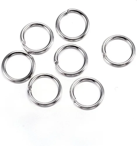 Miniatura 25 de HDSupplies 100 piezas - 4mm de argollas de acero inoxidable 304 de tono negro - Calibre 22 (espesor de 0.6mm)