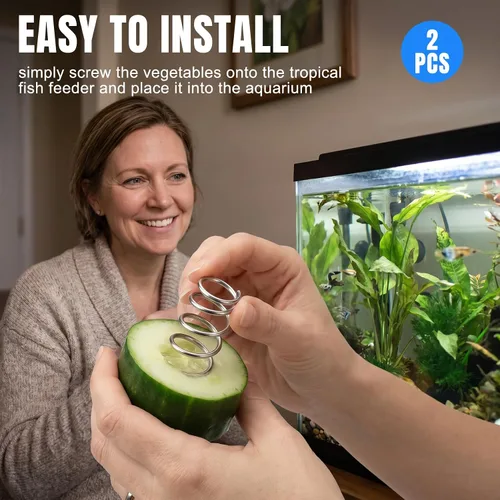 Miniatura 6 de Comedero de vegetales para pecera, acuario, para acuario, vegetariano, soporte para alimentos frescos para peces, cíclidos de Malawi, pez pleco