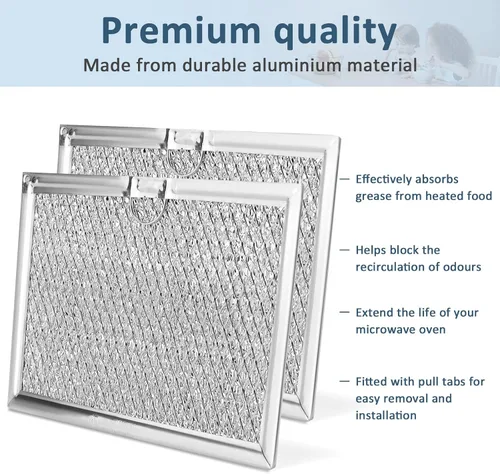 Miniatura 4 de WB06X10608 5304464105 - Filtro de grasa para microondas de 7-5/8 x 5 pulgadas, apto para microondas Frigi-daire G-E L-G Reemplazo de microondas