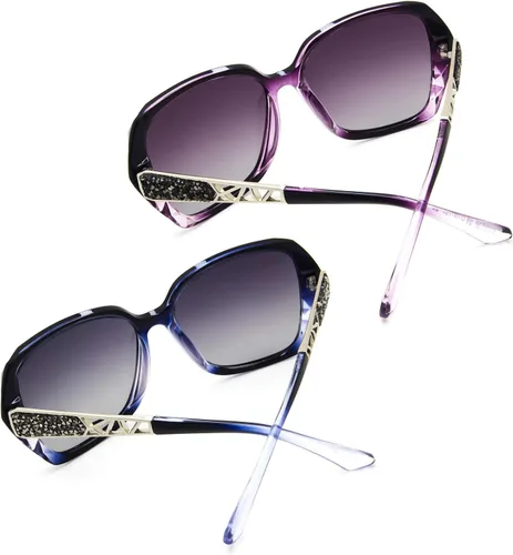 Miniatura 3 de LECKIRUT - Lentes de sol de gran tamaño para mujer, lentes de sol clásicos y a la moda con protección UV polarizada