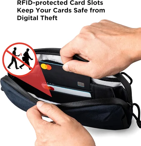 Miniatura 5 de ALPAKA Flight Pouch Pro - Bolsa cruzada pequeña para teléfono con ranuras para tarjetas RFID, soporte para pasaporte, bolsa para teléfono de viaje