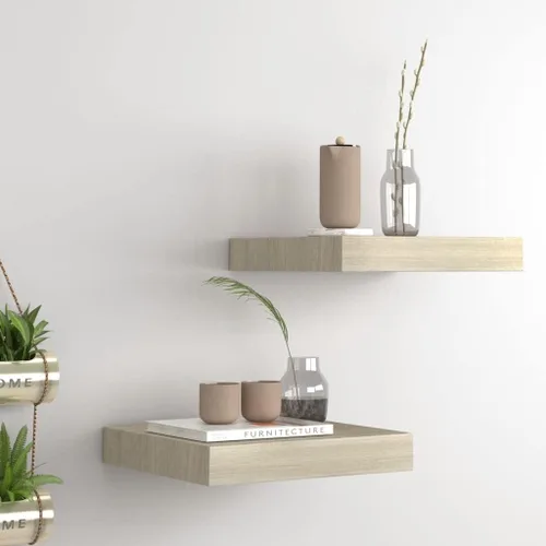 Miniatura 155 de Estantes flotantes de pared, juego de 4 estantes decorativos para montar en la pared, estante colgante con soportes invisibles para decoración