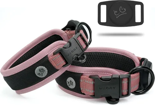 Miniatura 11 de Aitag - Collar para perro de alta calidad, soporte para collar de perro, acolchado de malla de aire reflectante, collar de perro de liberación