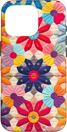 Miniatura 20 de Quilting Flower Blooms Quilt Pattern Case for iPhone 17