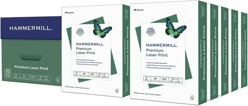 Miniatura 12 de Hammermill Papel para impresora, impresión láser premium 24 lb, 8.5 x 11-5 resma (2,500 hojas), 98 brillante, fabricado en los Estados Unidos