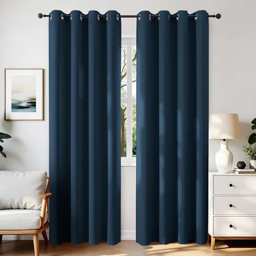 Miniatura 55 de Joydeco Cortinas opacas para dormitorio de 72 pulgadas de largo, 2 paneles de cortinas con aislamiento térmico para oscurecer la habitación