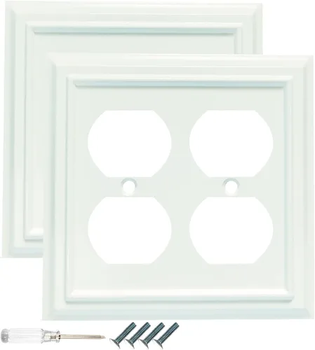 Miniatura 16 de Placas de pared, cubiertas de toma de corriente dúplex, placas de interruptor de luz de palanca, cubierta de interruptor de luz para decoración