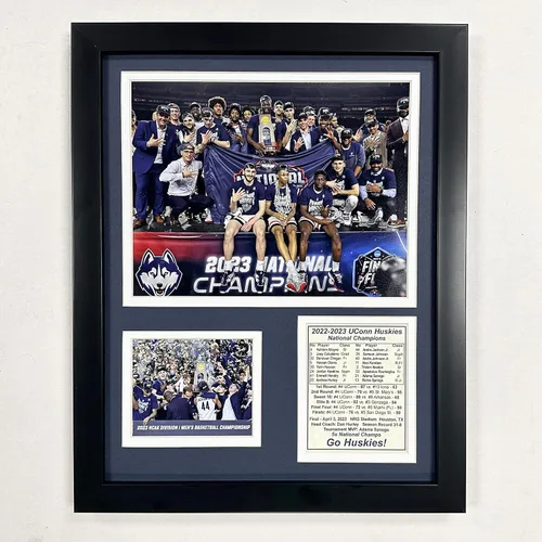 Miniatura 3 de UConn - Baloncesto para hombre, campeones nacionales 2022-2023, collage de fotos enmarcado, 2 tamaños (mosaico, 12 x 15 pulgadas)