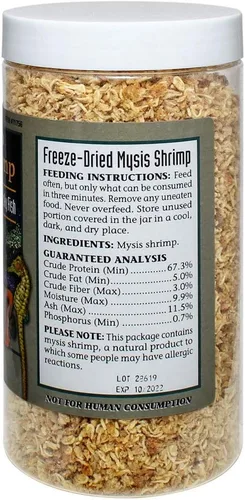 Miniatura 4 de San Francisco Bay Brand Camarones Mysis liofilizados – Alimento para peces de primera calidad, alimento para peces tropicales, comida