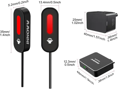 Miniatura 9 de INNOVV ThirdEYE - Sistema de punto ciego para motocicleta con alerta de voz e indicadores, sistema de asistente de moto impermeable, detecta
