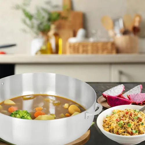 Miniatura 6 de Alpine Cuisine - Olla de aluminio antiadherente de 7 cuartos de galón con tapa de vidrio y mango remachado Utensilios de cocina versátiles