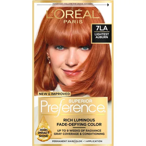 Miniatura 28 de L'Oreal Paris Superior Preference - Tinte permanente luminoso que desafía la decoloración, tinte para el cabello hasta 9 semanas de resplandor, 5C