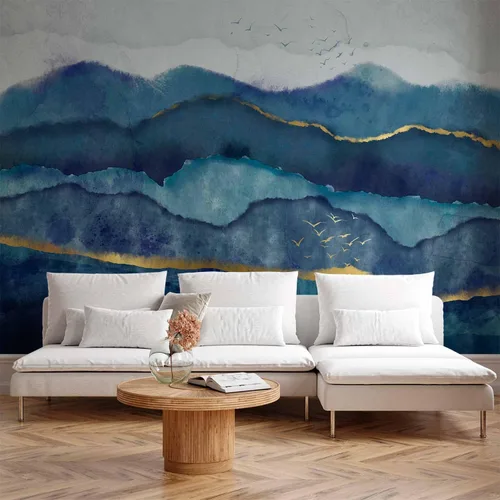 Miniatura 2 de artgeist Mural de pared de alta calidad Paisaje abstracto de montañas, 177 x 124 pulgadas, papel tapiz XXL no tejido, decoración de pared de vellón