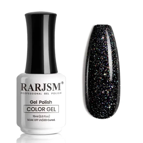 Miniatura 36 de RARJSM Esmalte de Uñas en Gel Rosa con Purpurina Nude, Rosa Brillante con Pigmento Dorado Brillante, Esmalte de Uñas en Gel Gelatinoso Transparente