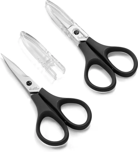 Miniatura 8 de Beaditive Juego de tijeras ligeras para coser y bordar (2 piezas) Costura, bordado, corte de papel, manualidades Acero inoxidable Funda