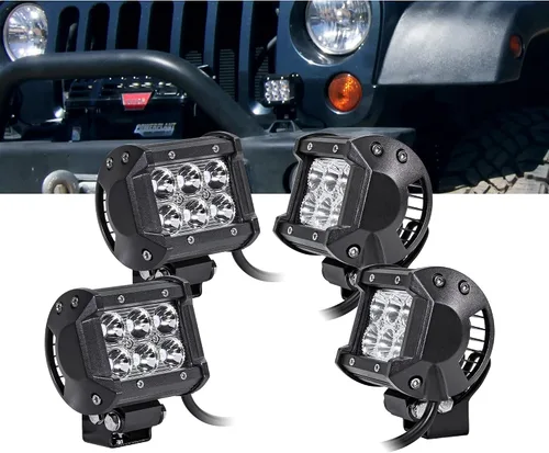 Miniatura 8 de Faro delantero de 4" LAMPHUS Cruizer de 18W, LED CREE para auto y motocicleta, 4", Inundación