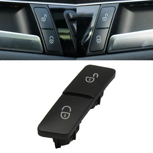 Miniatura 11 de Botones de interruptor de apertura de apertura de cerradura de puerta interior para Benz W204 W212 W166 Front Left Driver Side Door Lock Switch
