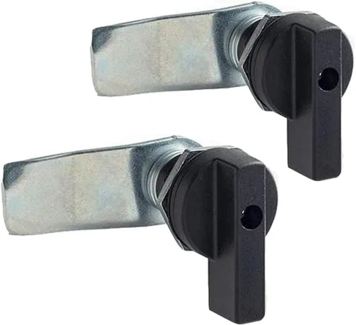 WJSKDQ Cerradura de leva de pulgar compensada accionada por el pulgar, 2 unidades, cerradura de leva negra Negro
