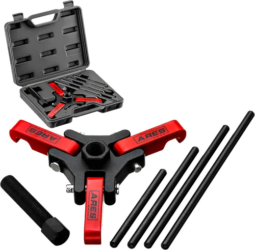 ARES 71002 - Kit de extractor de equilibrador armónico - Extractor ajustable de 3 mandíbulas se adapta a la mayoría de automóviles y camiones de