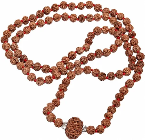 Miniatura 5 de Wonder Care - Cuenta original de Rudraksha nepalí/cuentas de Rudraksha Natural Rudra Rudra Religioso Rosario, Pequeño, Madera, Sin gemas.