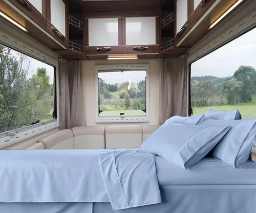 Miniatura 22 de RV-Sheets - Juego de sábanas estrechas de 29.9 x 78.3 in, 600 hilos, 100% egipcias, autocaravanas, caravanas, caravanas, barcos, suaves, de lujo