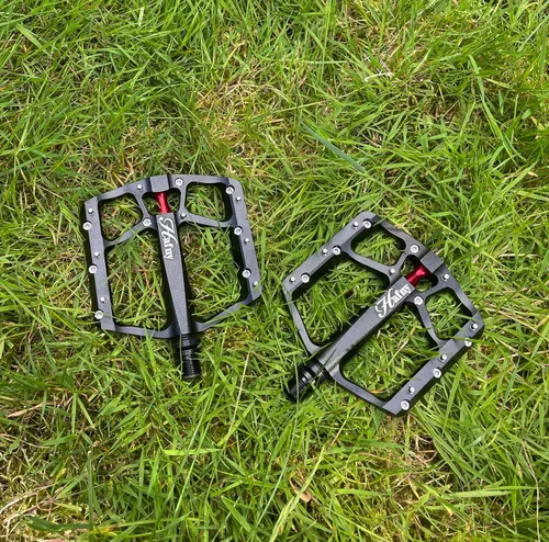 Miniatura 5 de Hafny Pedales de bicicleta de aluminio, mecanizado CNC, plataforma robusta ancha, HF-1400