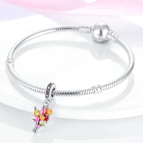 Miniatura 60 de MULA - Dijes de plata de ley 925 para pulseras y collares, colgantes de letras para la familia, cuentas de viaje en avión, dijes de árbol
