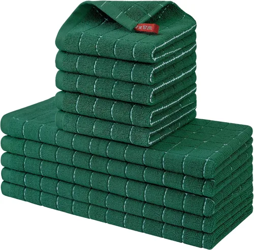Miniatura 65 de Homaxy Juego de 8 toallas de cocina y paños de cocina, 12 x 12 y 13 x 28 pulgadas, juego de 8 toallas de cocina de rizo de algodón a granel, diseño