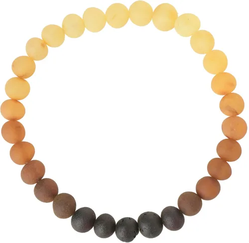 Miniatura 12 de Pulseras de ámbar crudo para adultos hechas con banda elástica, 7 pulgadas, hechas a mano con cuentas de ámbar báltico sin pulir/certificado