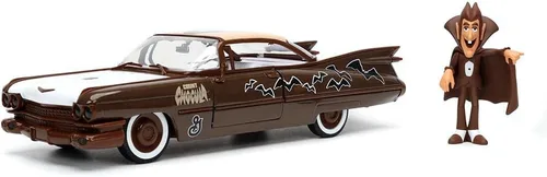 Miniatura 2 de Jada Toys Count Chocula 1:24 1959 Cadillac Coupe DeVille - Vehículo fundido a presión con figura de Count Chocula, juguetes para niños y adultos