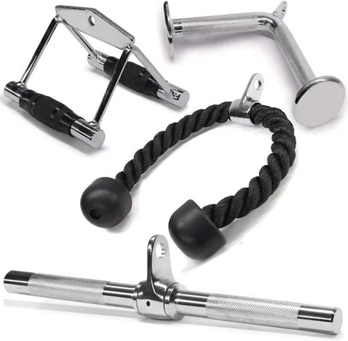 Miniatura 11 de Yes4All Juego de accesorios para máquina de cable de prensa de tríceps, accesorio desplegable LAT, accesorios de máquina de cable para gimnasio