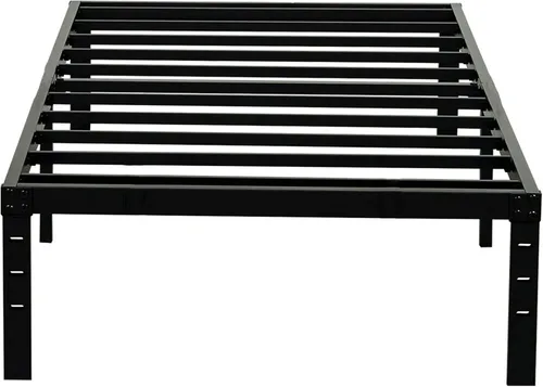 Wulanos Marcos de cama tamaño individual, marcos de metal resistentes con soporte de listones de acero, no necesita somier, marcos de cama de