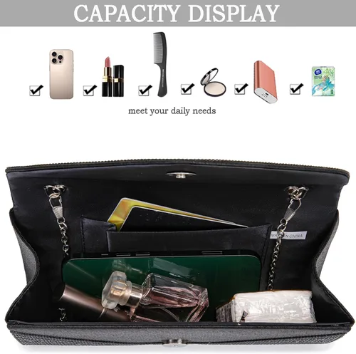 Miniatura 5 de Bolsos de noche para mujer, sobre de embrague, bolsos cruzados para mujer, bolsa de boda con diamantes de imitación, bolsa de hombro para mujer