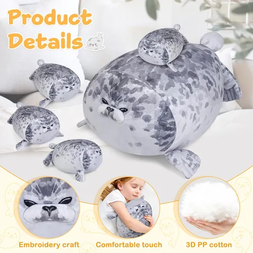 Miniatura 3 de KMUYSL Juguetes para edades 0 1 2 3 4 5 6 7 8+ años - Muñeca de peluche mamá con 4 bebés en su barriga, juego de juguetes de peluche suave, regalos