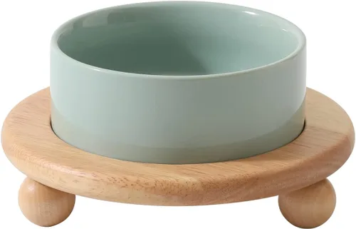 Miniatura 14 de Havniva - Tazón de cerámica elevado para comida y agua de gatos, cuenco para gatitos, plato de gato elevado, comedero para mascotas